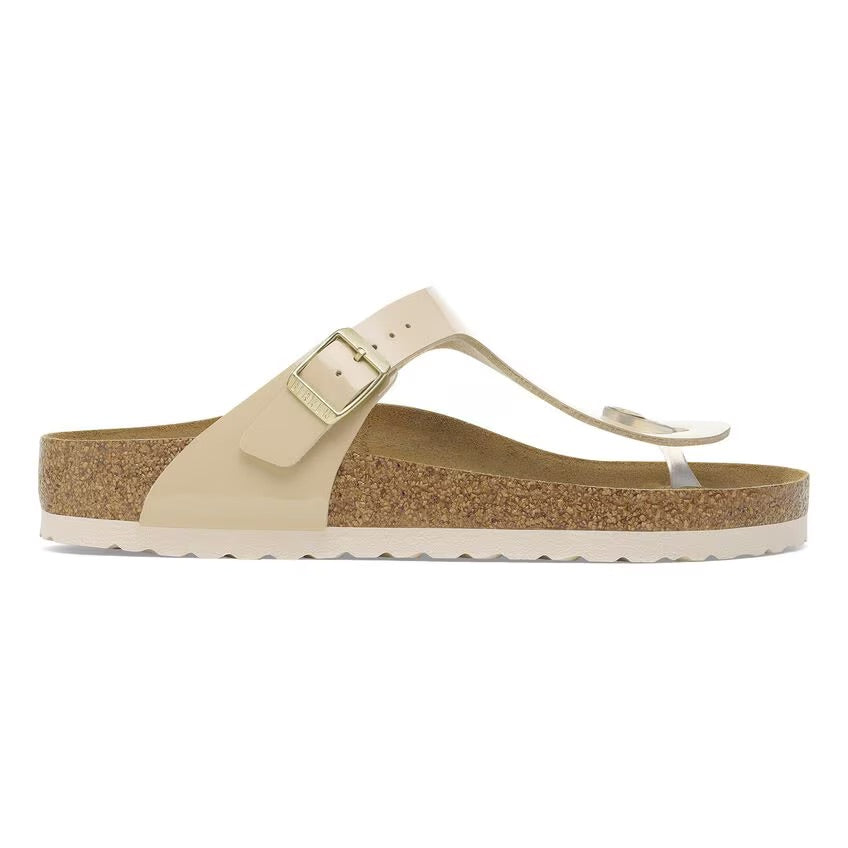 Birkenstock GIZEH 1013075 Sand Patent | Birko-Flor Largeur Régulière - Dealorys