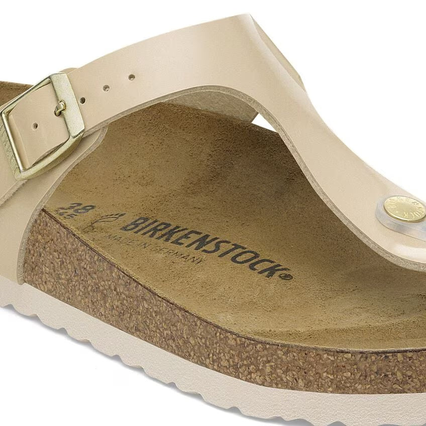 Birkenstock GIZEH 1013075 Sand Patent | Birko-Flor Largeur Régulière - Dealorys