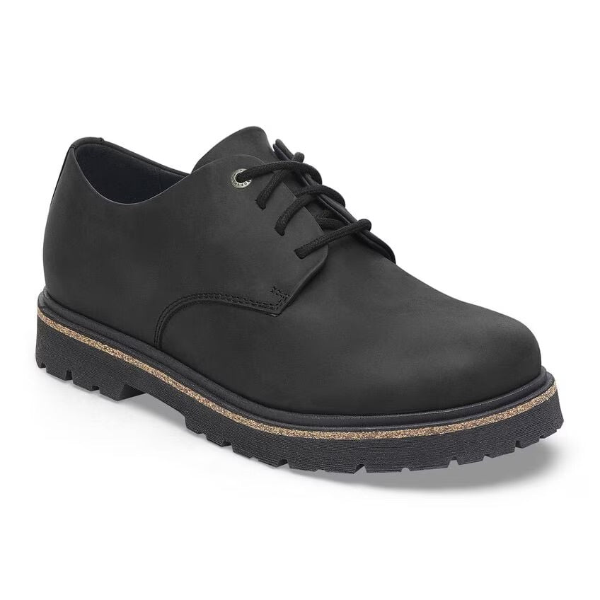 Birkenstock HIGHWOOD LOW LACE 1028173 Noir | Cuir Largeur Régulière - Dealorys