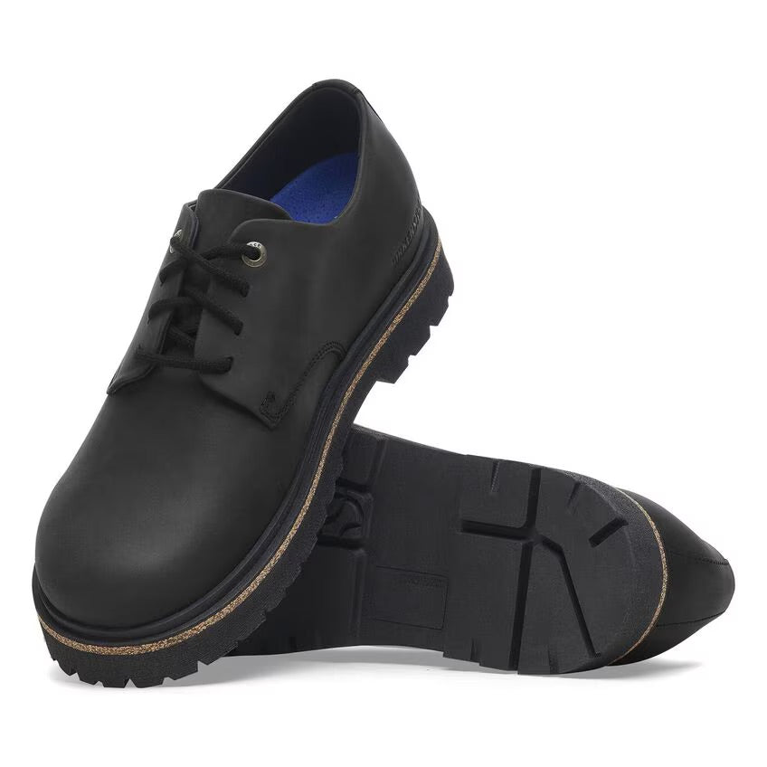 Birkenstock HIGHWOOD LOW LACE 1028173 Noir | Cuir Largeur Régulière - Dealorys