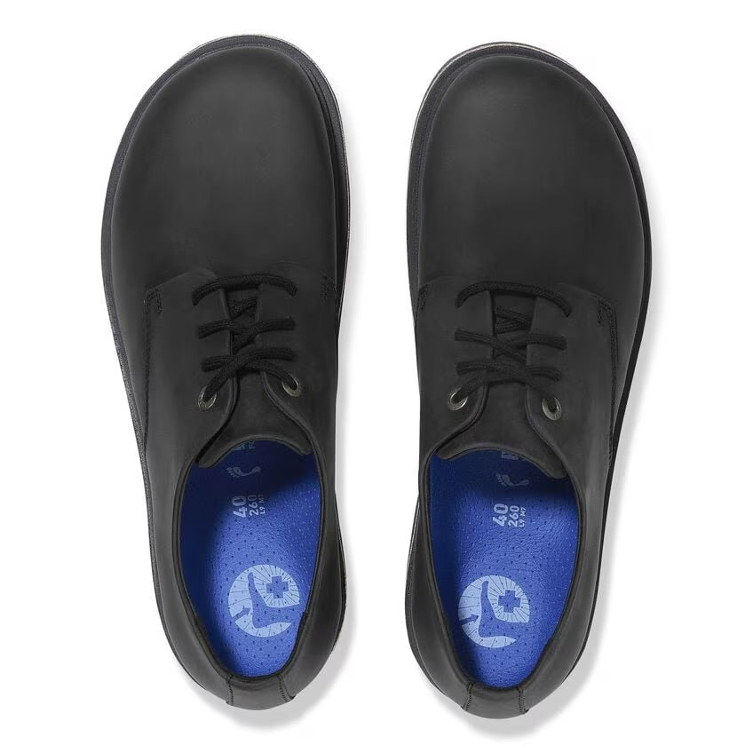 Birkenstock HIGHWOOD LOW LACE 1028173 Noir | Cuir Largeur Régulière - Dealorys