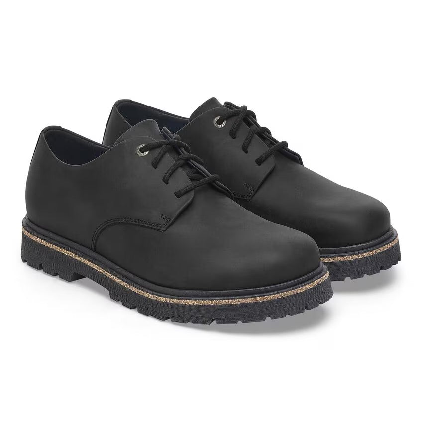 Birkenstock HIGHWOOD LOW LACE 1028173 Noir | Cuir Largeur Régulière - Dealorys