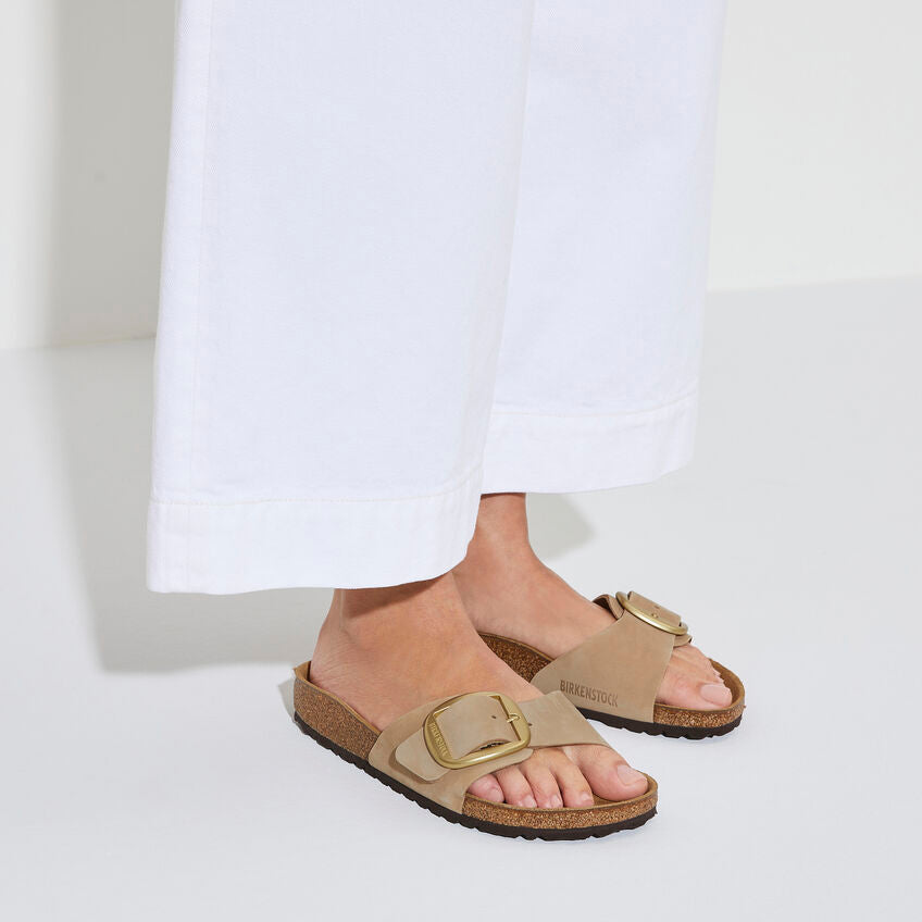 Birkenstock MADRID BIG BUCKLE 1024009 Sandcastle | Nubuck Largeur Étroite - Dealorys