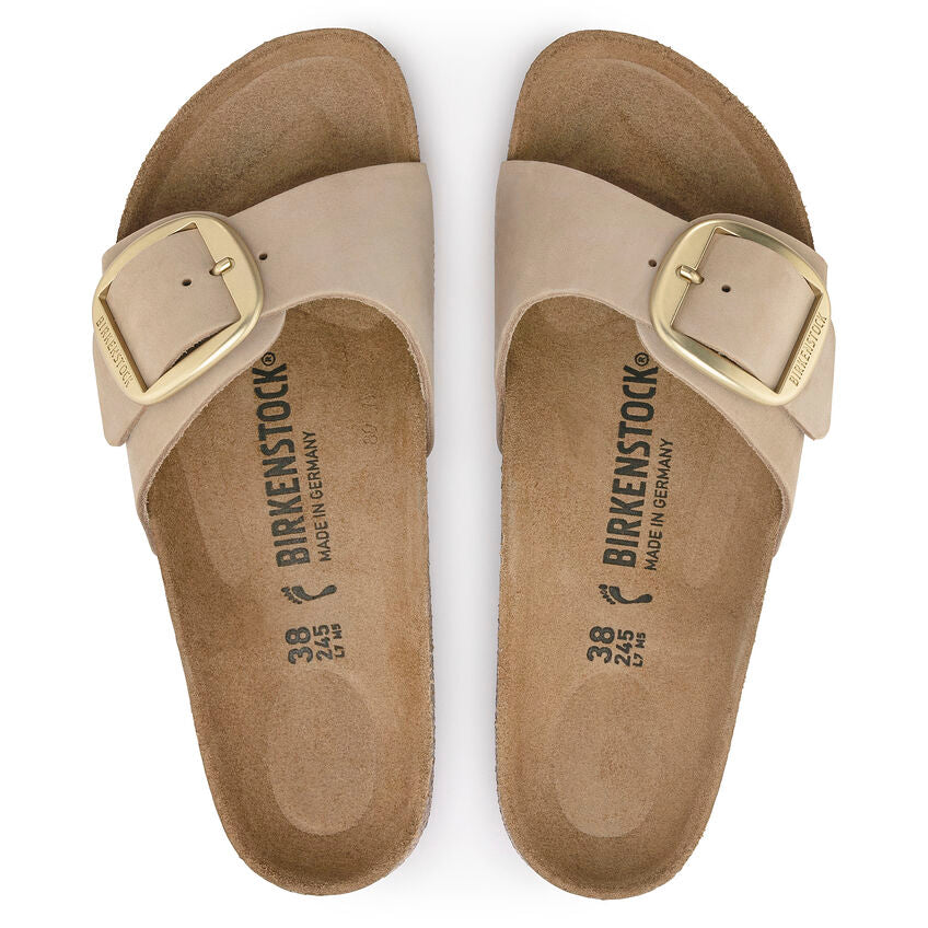 Birkenstock MADRID BIG BUCKLE 1024009 Sandcastle | Nubuck Largeur Étroite - Dealorys