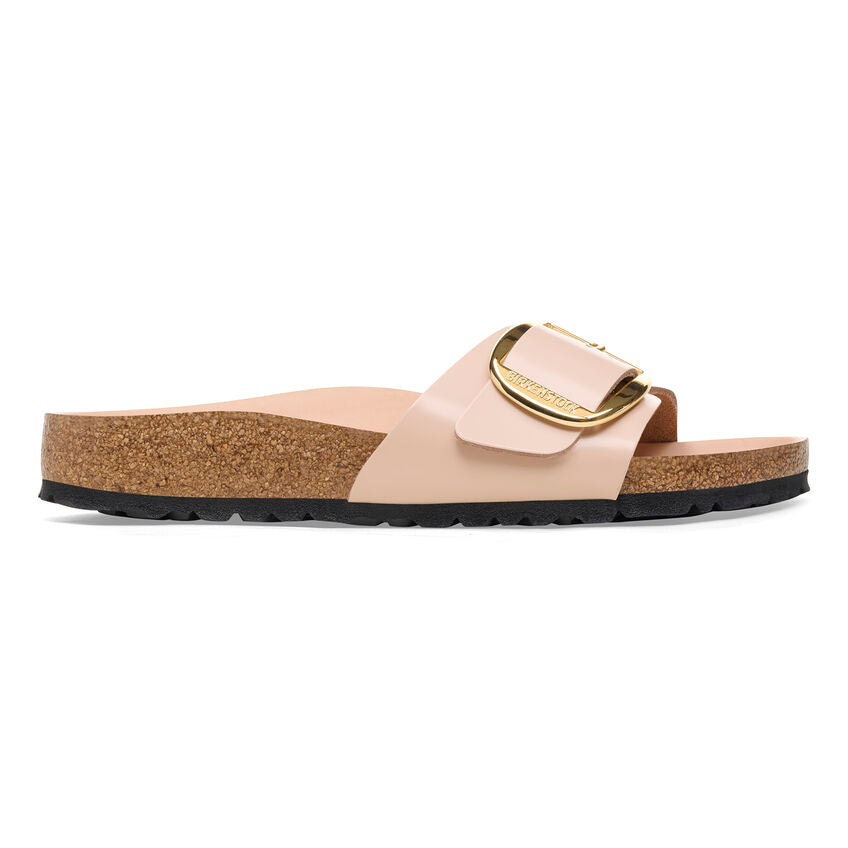 Birkenstock MADRID BIG BUCKLE 1026496 High Shine New Beige | Cuir Largeur Étroite - Dealorys