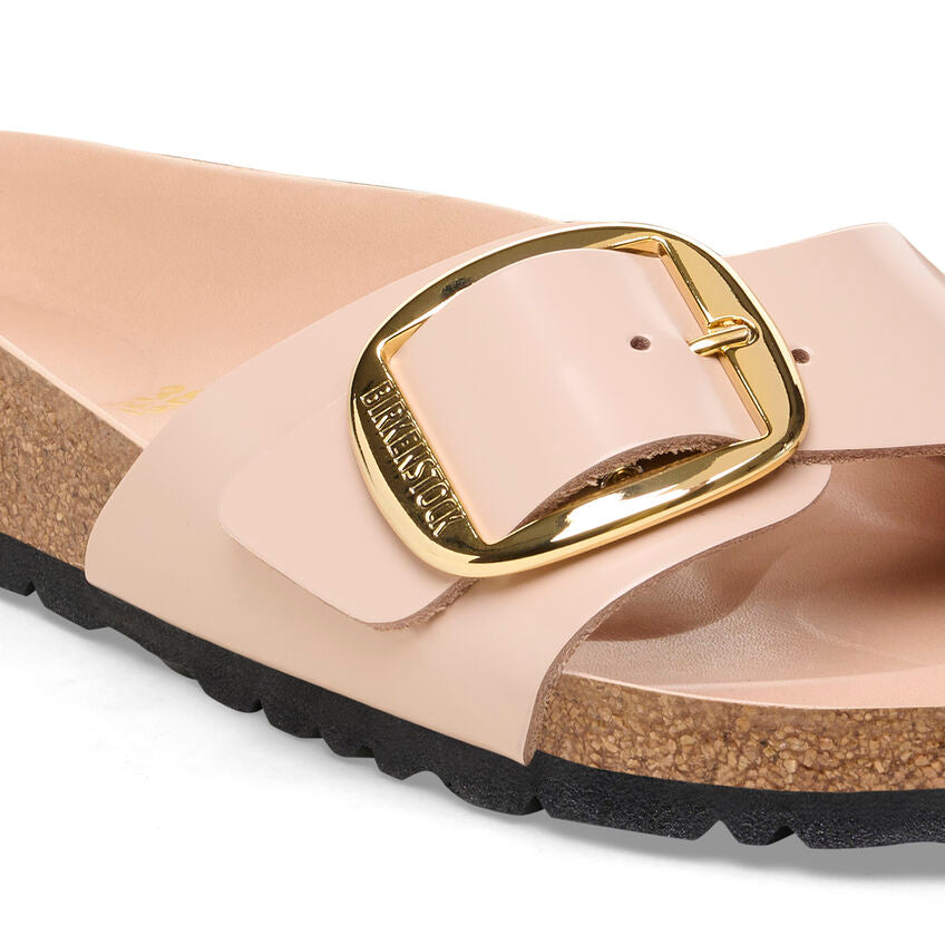 Birkenstock MADRID BIG BUCKLE 1026496 High Shine New Beige | Cuir Largeur Étroite - Dealorys
