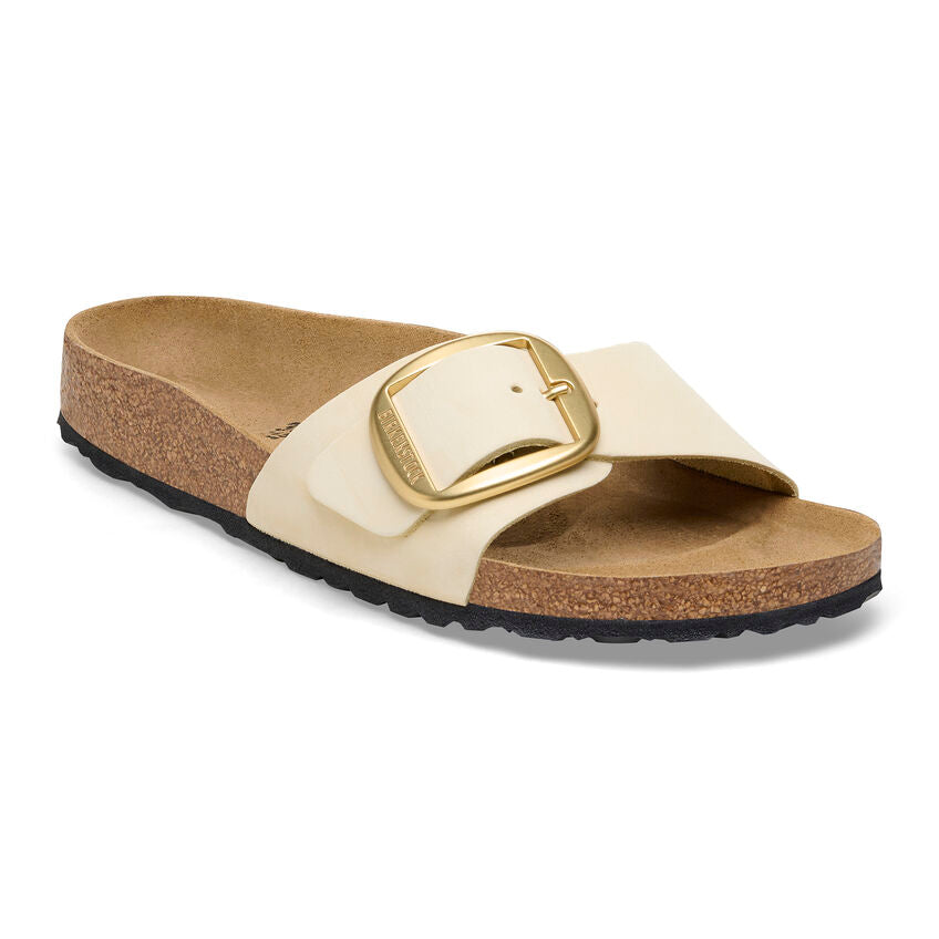 Birkenstock MADRID BIG BUCKLE 1026604 Ecru | Nubuck Largeur Étroite - Dealorys