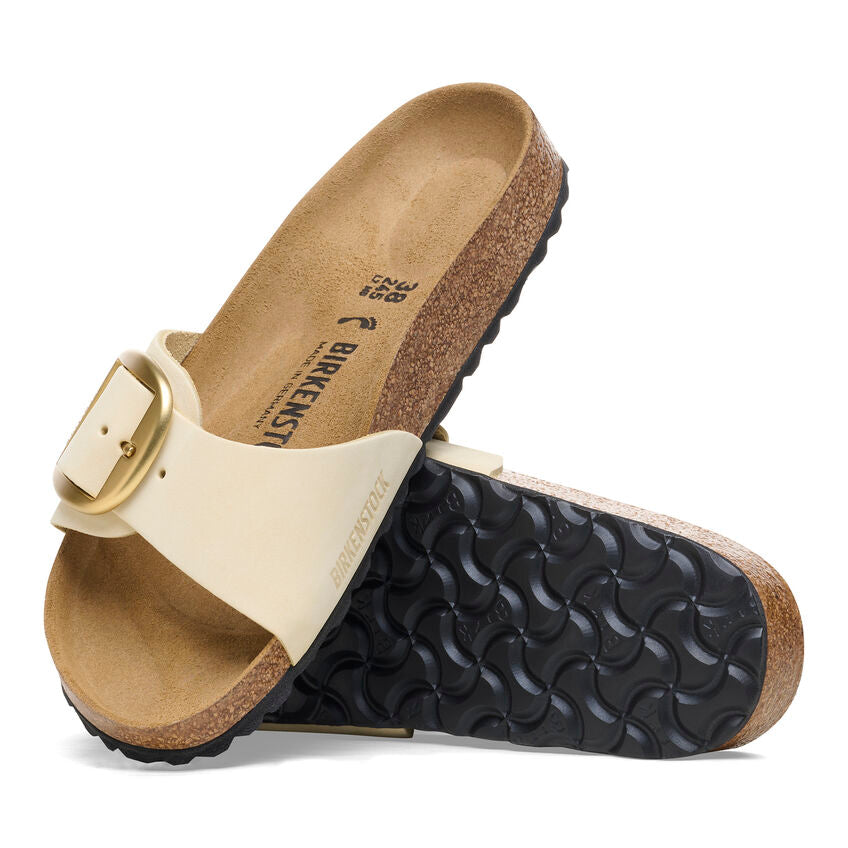 Birkenstock MADRID BIG BUCKLE 1026604 Ecru | Nubuck Largeur Étroite - Dealorys