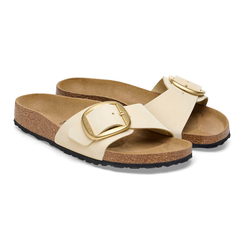 Birkenstock MADRID BIG BUCKLE 1026604 Ecru | Nubuck Largeur Étroite - Dealorys