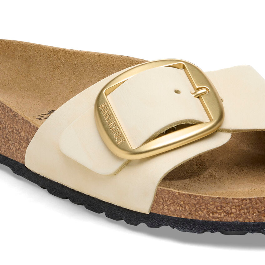 Birkenstock MADRID BIG BUCKLE 1026604 Ecru | Nubuck Largeur Étroite - Dealorys