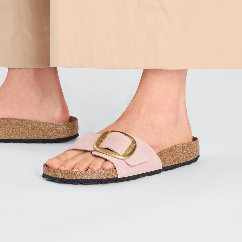 Birkenstock MADRID BIG BUCKLE 1027056 Soft Pink | Nubuck Largeur Étroite - Dealorys