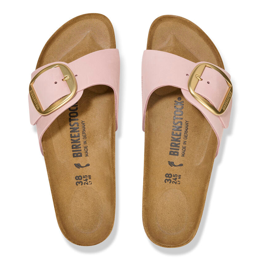 Birkenstock MADRID BIG BUCKLE 1027056 Soft Pink | Nubuck Largeur Étroite - Dealorys
