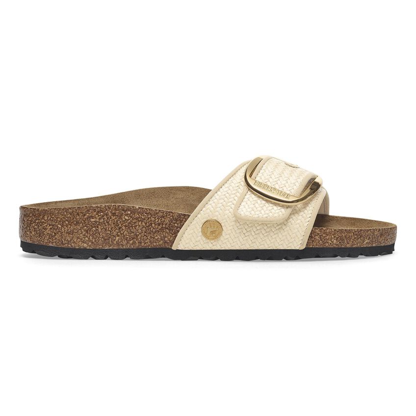 Birkenstock MADRID BIG BUCKLE 1029035 Natural | Raffia Textile Largeur Étroite - Dealorys