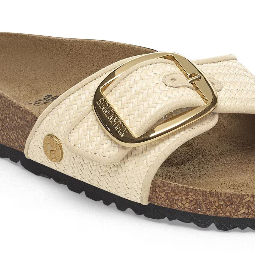 Birkenstock MADRID BIG BUCKLE 1029035 Natural | Raffia Textile Largeur Étroite - Dealorys