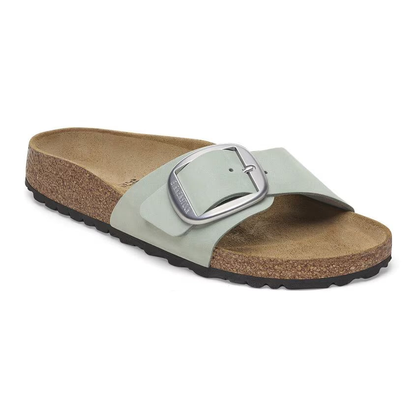 Birkenstock MADRID BIG BUCKLE 1029293 Pure Sage | Nubuck Largeur Étroite - Dealorys