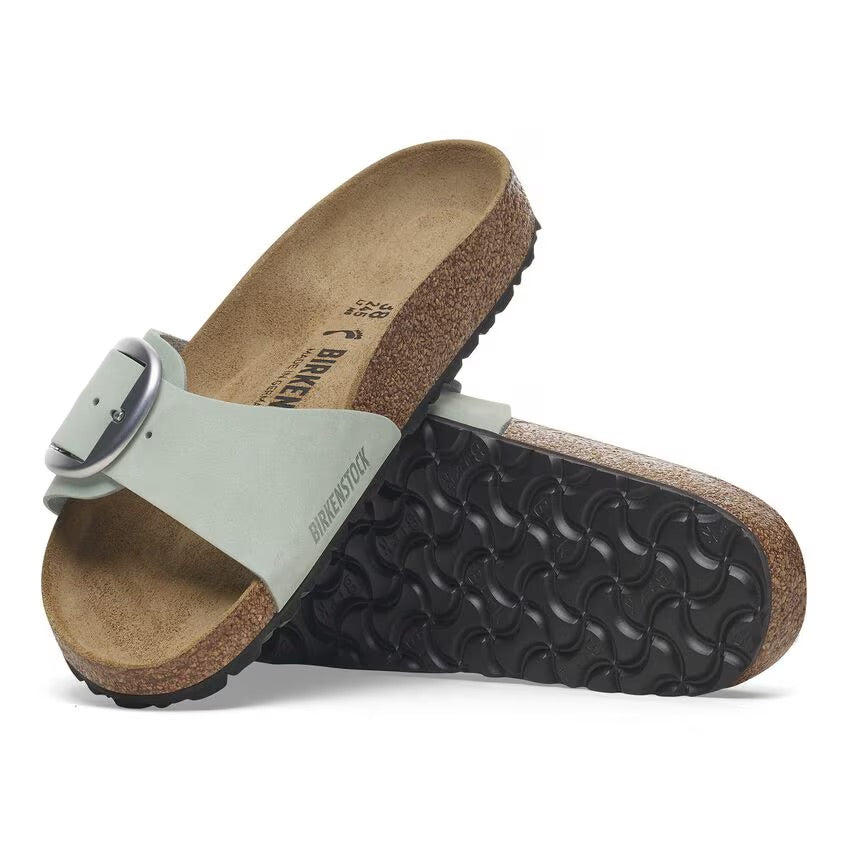 Birkenstock MADRID BIG BUCKLE 1029293 Pure Sage | Nubuck Largeur Étroite - Dealorys