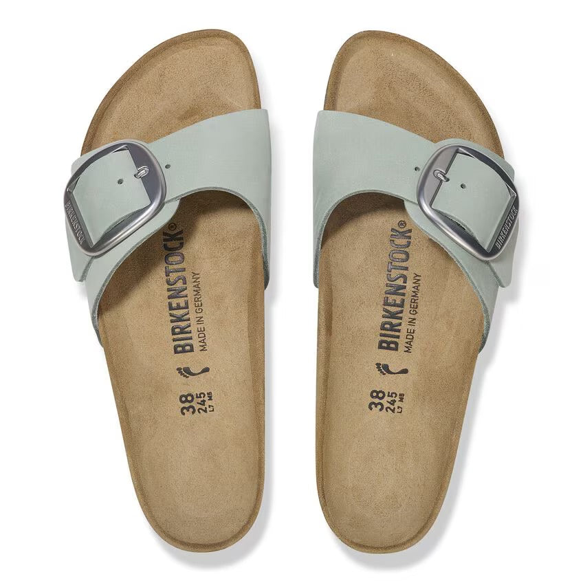 Birkenstock MADRID BIG BUCKLE 1029293 Pure Sage | Nubuck Largeur Étroite - Dealorys