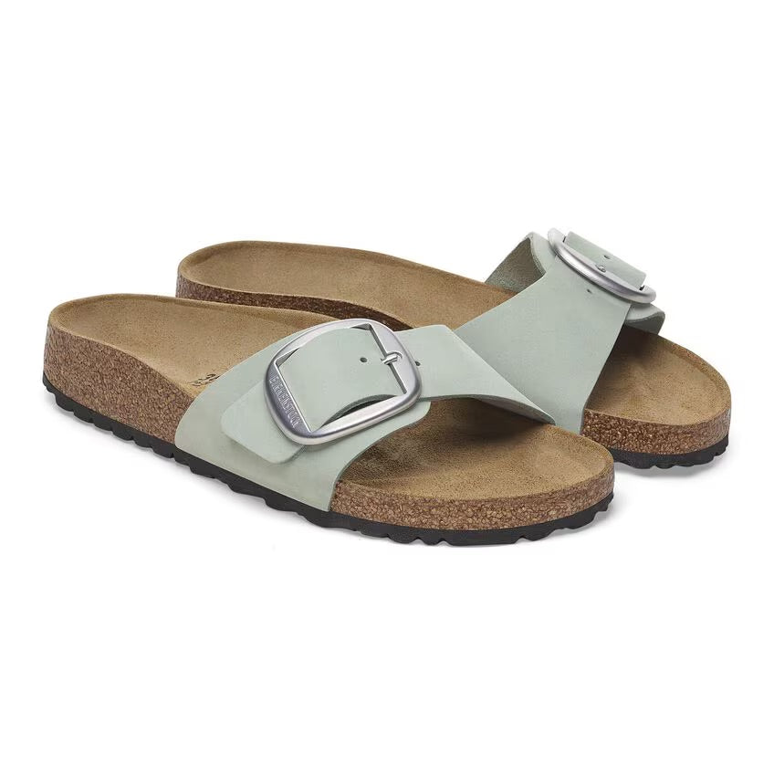 Birkenstock MADRID BIG BUCKLE 1029293 Pure Sage | Nubuck Largeur Étroite - Dealorys