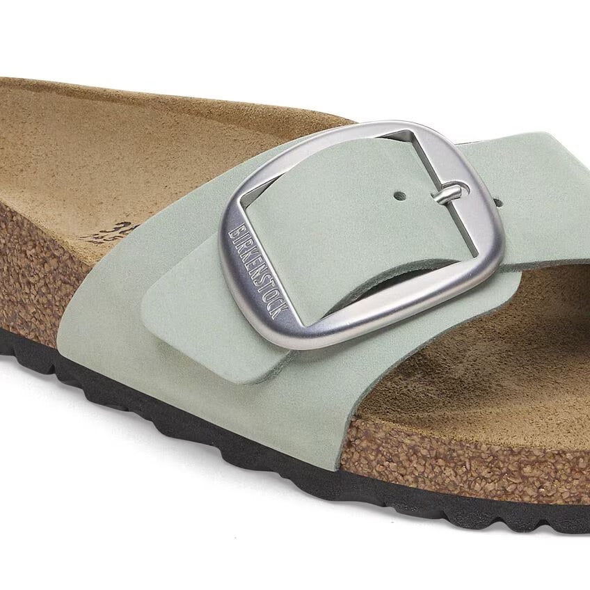 Birkenstock MADRID BIG BUCKLE 1029293 Pure Sage | Nubuck Largeur Étroite - Dealorys