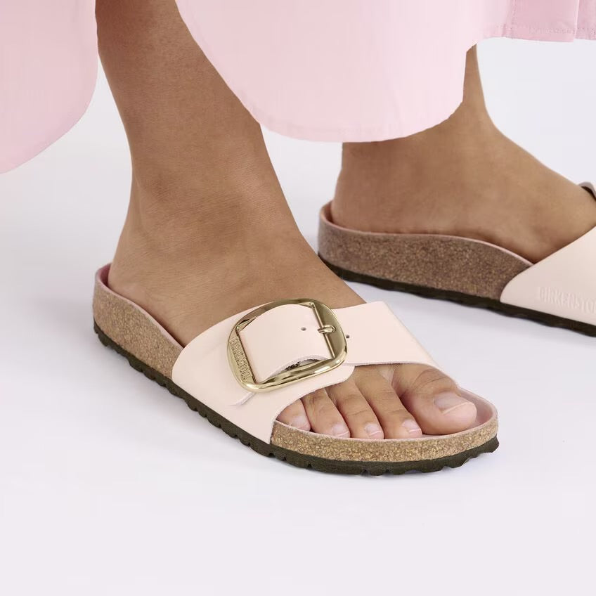 Birkenstock MADRID BIG BUCKLE 1029448 High Shine Light Rose | Cuir Largeur Étroite - Dealorys