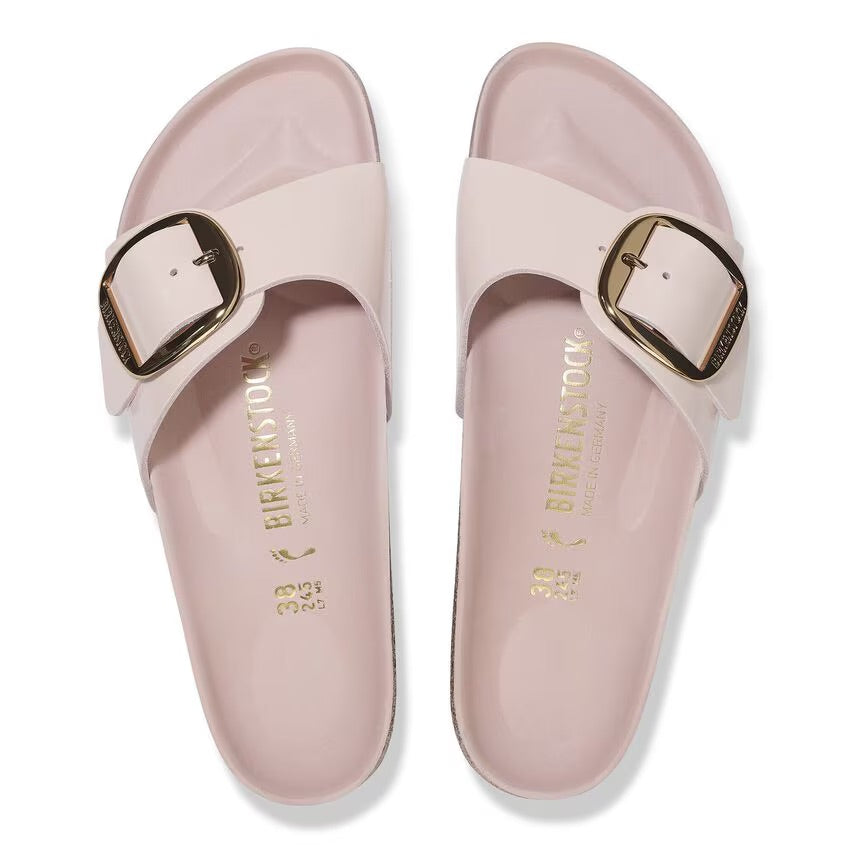 Birkenstock MADRID BIG BUCKLE 1029448 High Shine Light Rose | Cuir Largeur Étroite - Dealorys