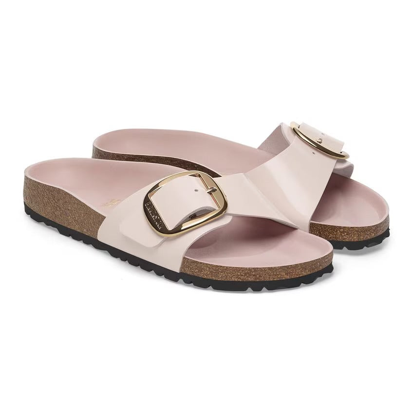Birkenstock MADRID BIG BUCKLE 1029448 High Shine Light Rose | Cuir Largeur Étroite - Dealorys