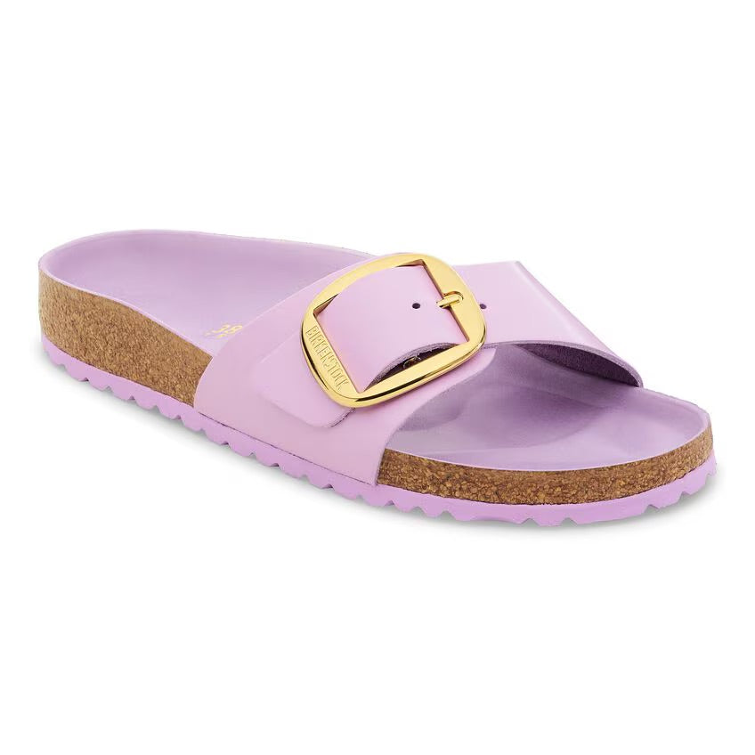 Birkenstock MADRID BIG BUCKLE 1030366 High Shine Crocus | Cuir Largeur Étroite - Dealorys