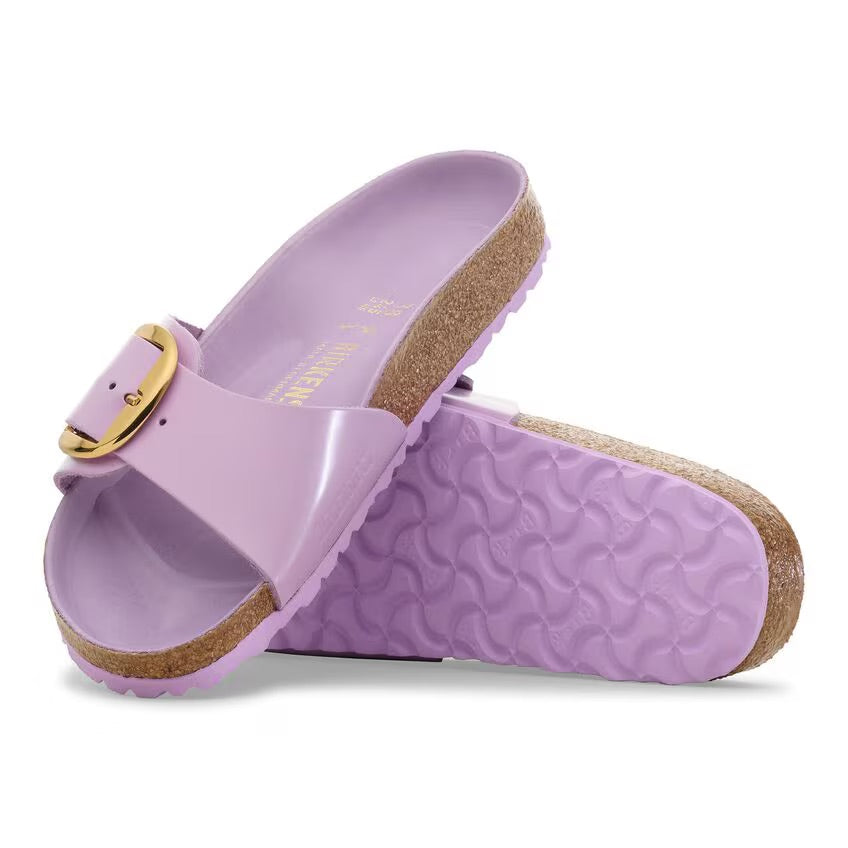 Birkenstock MADRID BIG BUCKLE 1030366 High Shine Crocus | Cuir Largeur Étroite - Dealorys
