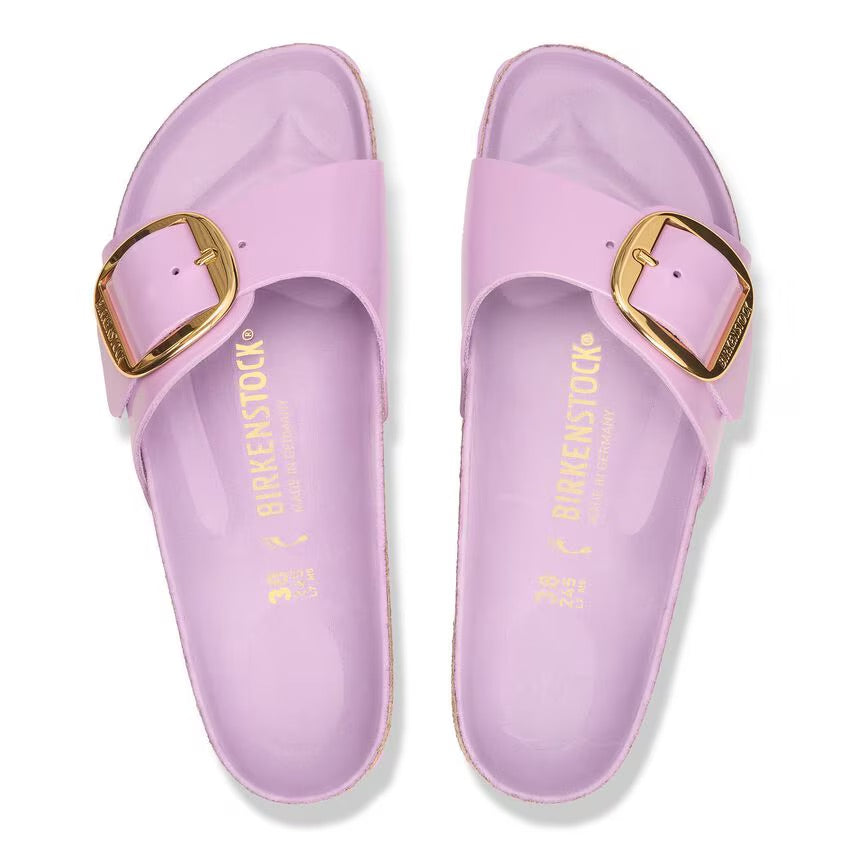 Birkenstock MADRID BIG BUCKLE 1030366 High Shine Crocus | Cuir Largeur Étroite - Dealorys