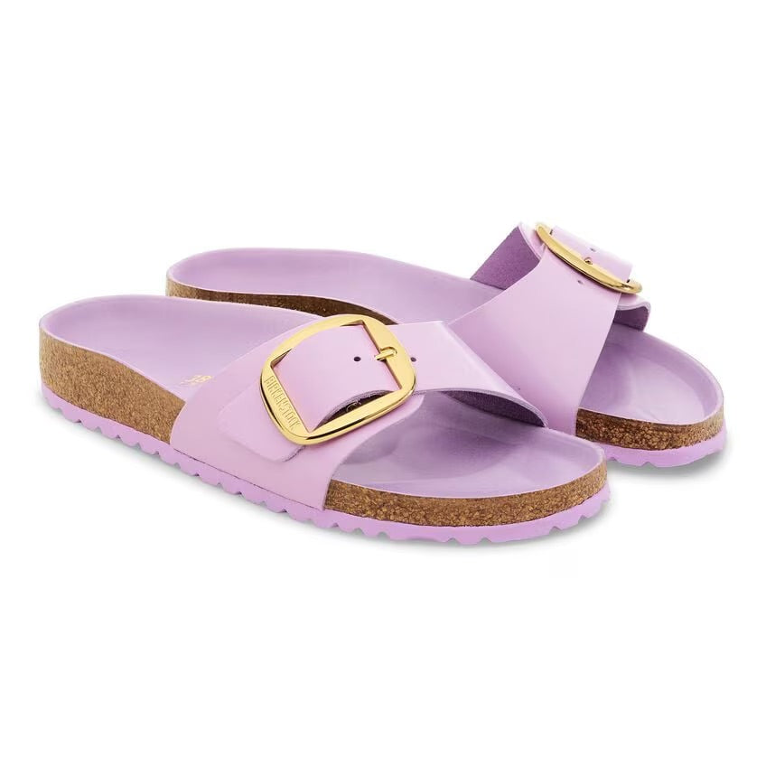 Birkenstock MADRID BIG BUCKLE 1030366 High Shine Crocus | Cuir Largeur Étroite - Dealorys