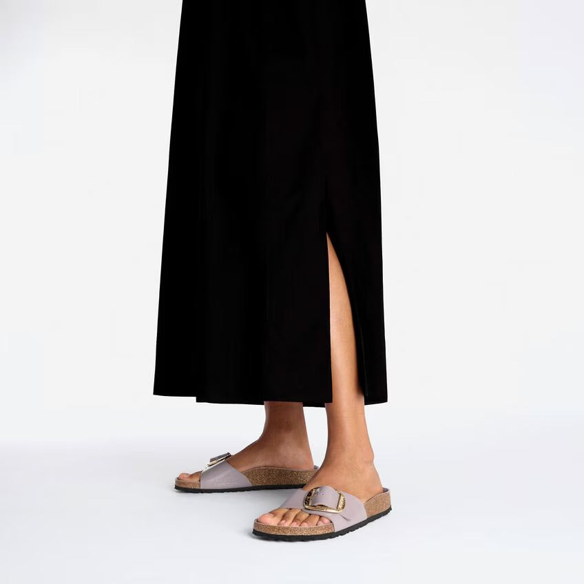Birkenstock MADRID HAMMERED BIG BUCKLE 1029843 High Shine Faded Purple | Cuir Largeur Étroite - Dealorys