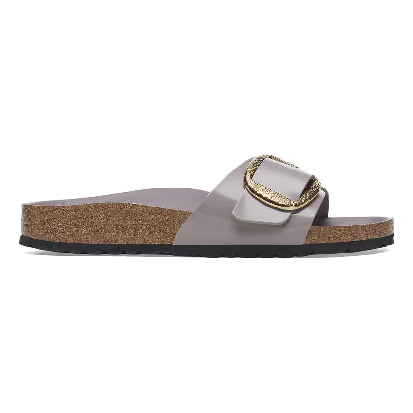 Birkenstock MADRID HAMMERED BIG BUCKLE 1029843 High Shine Faded Purple | Cuir Largeur Étroite - Dealorys