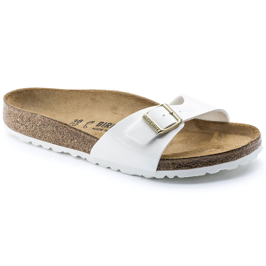 Birkenstock MADRID 1005310 White Patent | Birko-Flor Largeur Étroite - Dealorys