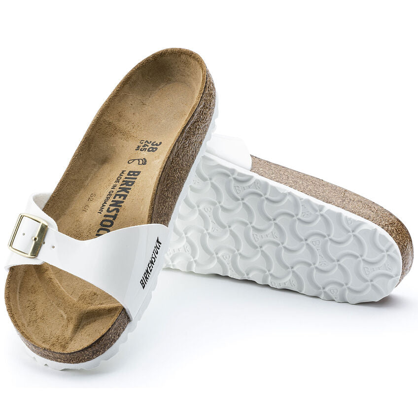 Birkenstock MADRID 1005310 White Patent | Birko-Flor Largeur Étroite - Dealorys