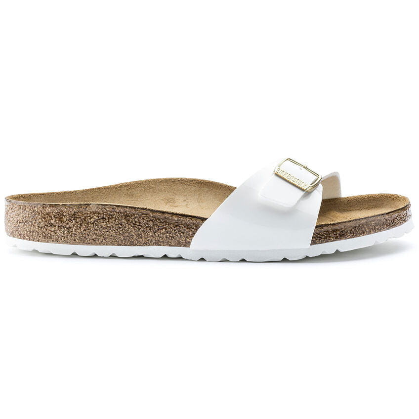 Birkenstock MADRID 1005310 White Patent | Birko-Flor Largeur Étroite - Dealorys