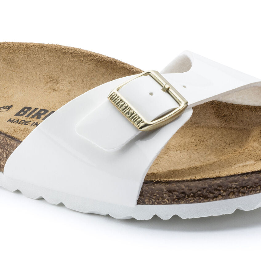 Birkenstock MADRID 1005310 White Patent | Birko-Flor Largeur Étroite - Dealorys
