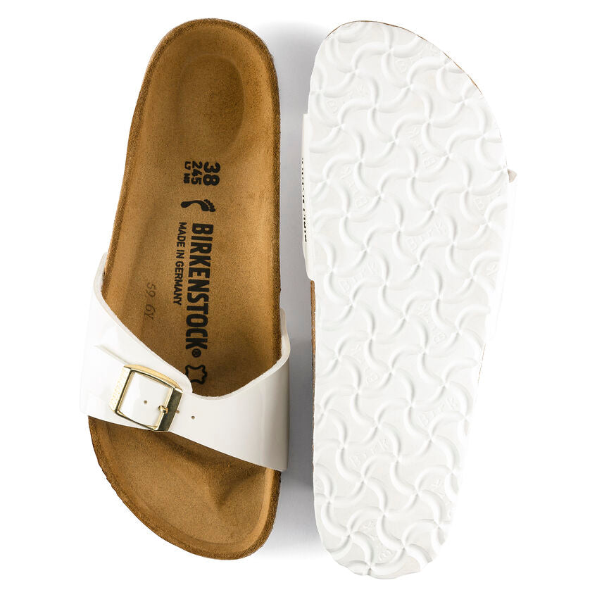 Birkenstock MADRID 1005310 White Patent | Birko-Flor Largeur Étroite - Dealorys