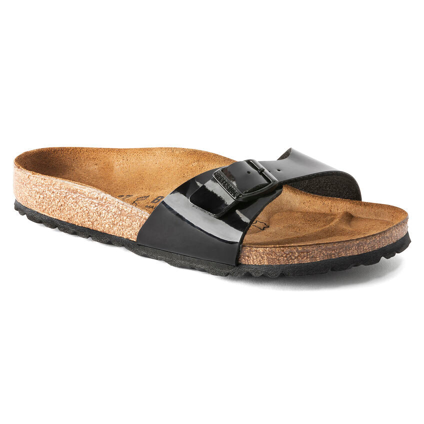 Birkenstock MADRID 40303 Black Patent | Birko-Flor Largeur Étroite - Dealorys
