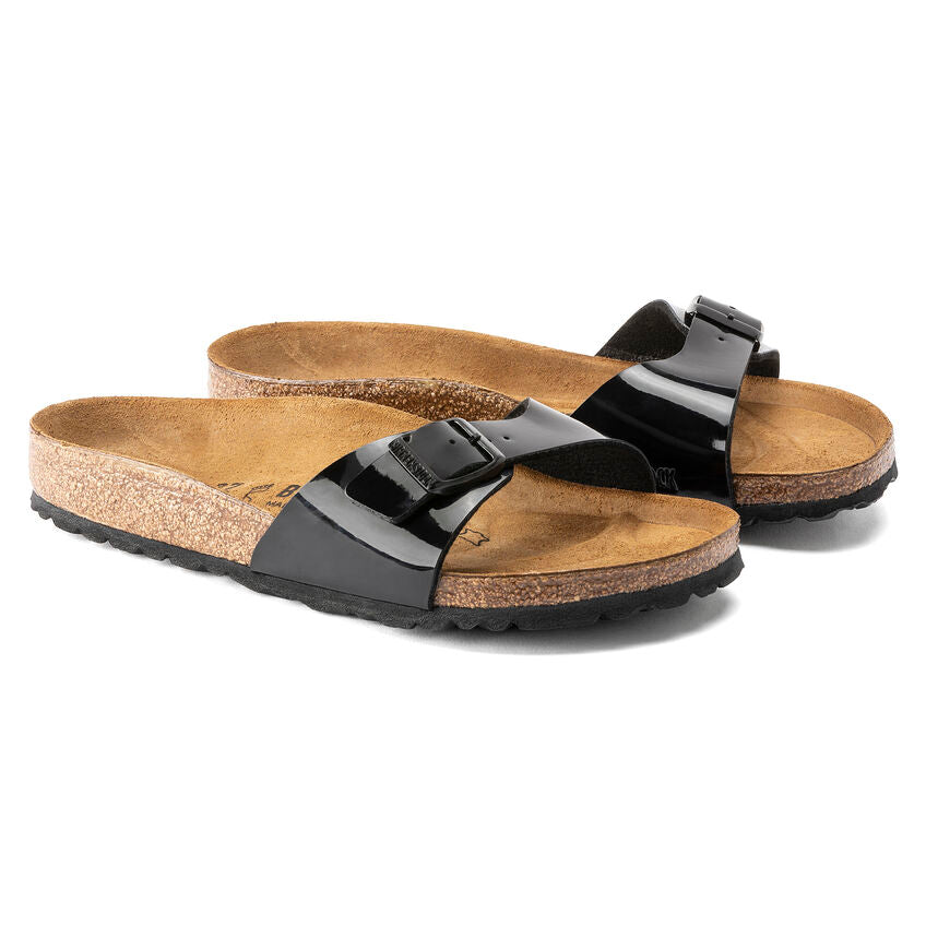 Birkenstock MADRID 40303 Black Patent | Birko-Flor Largeur Étroite - Dealorys