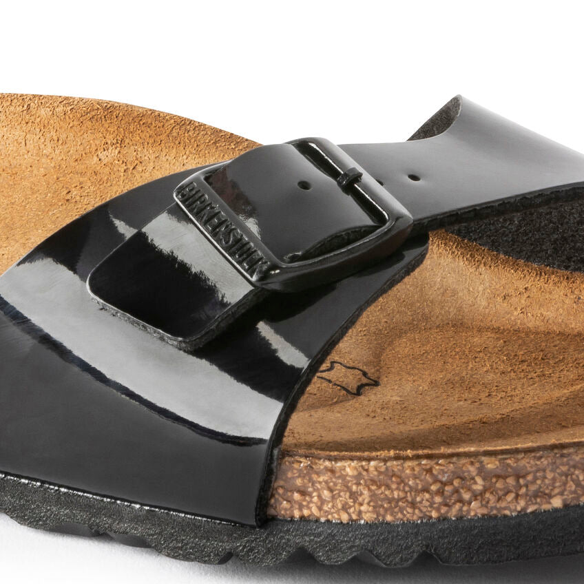 Birkenstock MADRID 40303 Black Patent | Birko-Flor Largeur Étroite - Dealorys