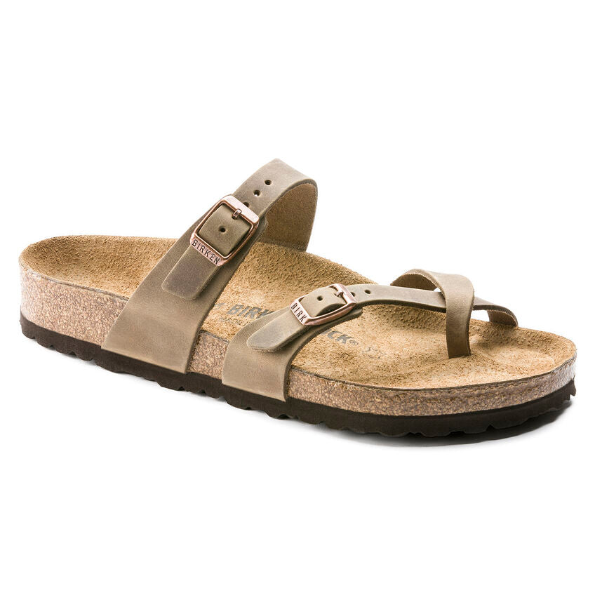 Birkenstock MAYARI 1011433 Tabacco Brown | Cuir Huilé Largeur Régulière - Dealorys