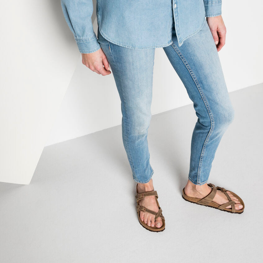 Birkenstock MAYARI 1011433 Tabacco Brown | Cuir Huilé Largeur Régulière - Dealorys