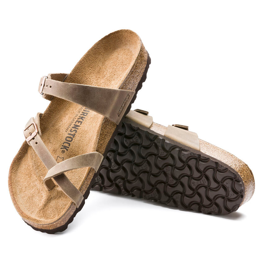 Birkenstock MAYARI 1011433 Tabacco Brown | Cuir Huilé Largeur Régulière - Dealorys