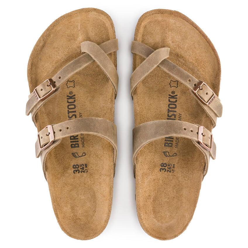 Birkenstock MAYARI 1011433 Tabacco Brown | Cuir Huilé Largeur Régulière - Dealorys
