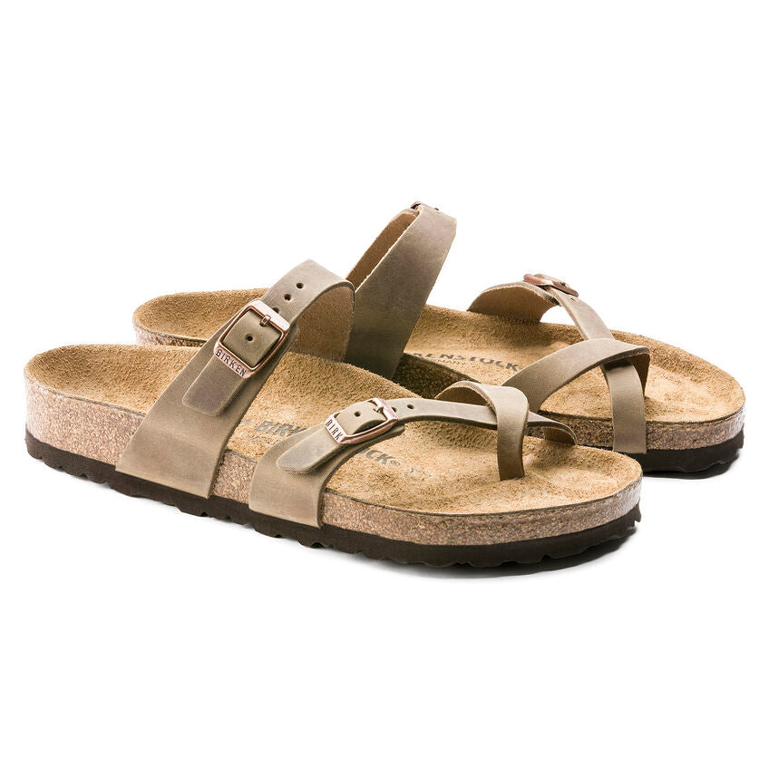 Birkenstock MAYARI 1011433 Tabacco Brown | Cuir Huilé Largeur Régulière - Dealorys