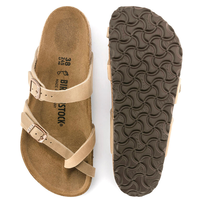 Birkenstock MAYARI 1011433 Tabacco Brown | Cuir Huilé Largeur Régulière - Dealorys