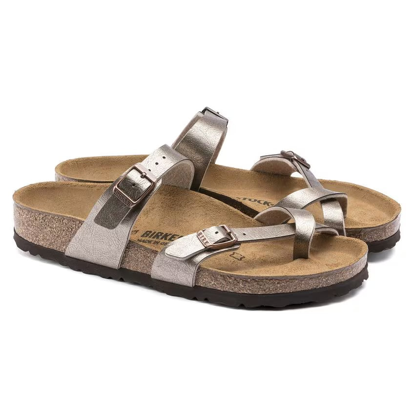 Birkenstock MAYARI 1016408 Graceful Taupe | Birko-Flor Largeur régulière - Dealorys