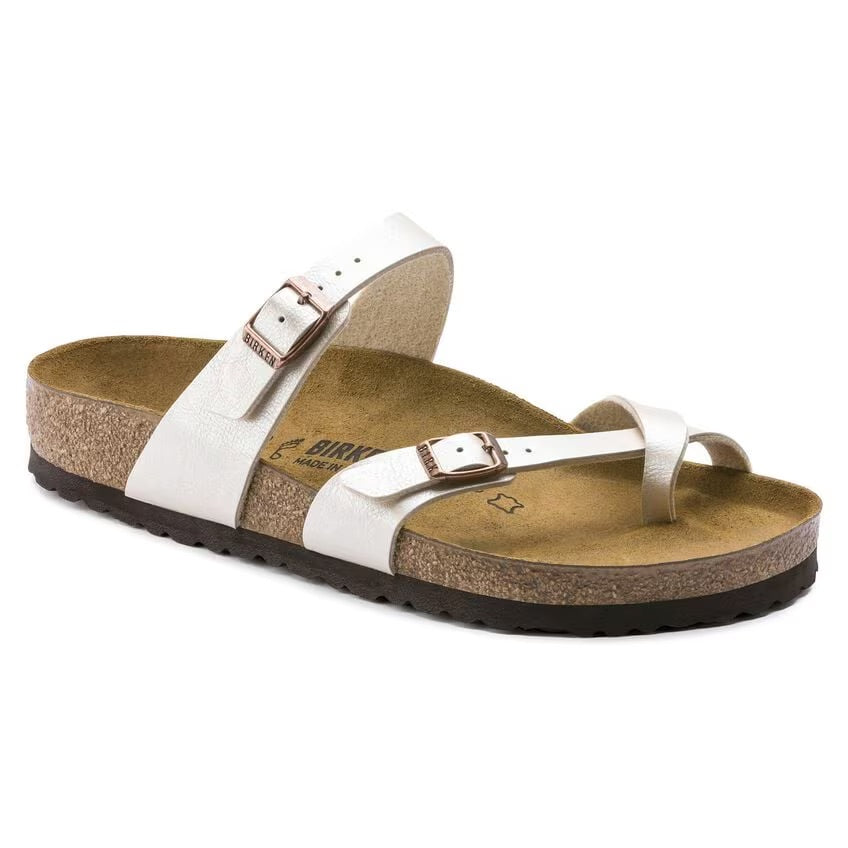 Birkenstock MAYARI 71661 Graceful Pearl White | Birko-Flor Largeur régulière - Dealorys