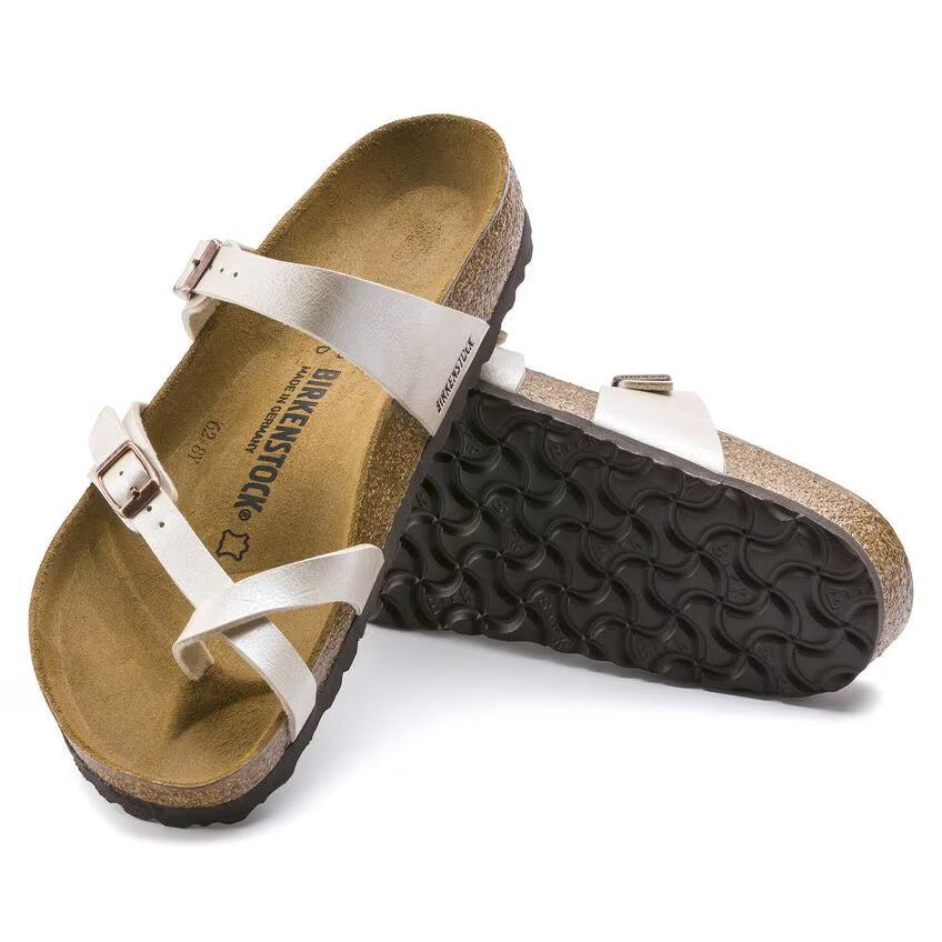 Birkenstock MAYARI 71661 Graceful Pearl White | Birko-Flor Largeur régulière - Dealorys