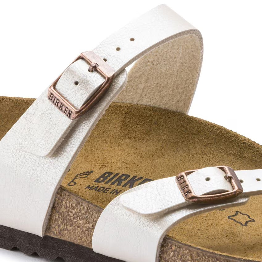 Birkenstock MAYARI 71661 Graceful Pearl White | Birko-Flor Largeur régulière - Dealorys